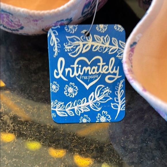 Free People Pink and Blue Bra‎ with Molded Cups - Picture 6 of 8